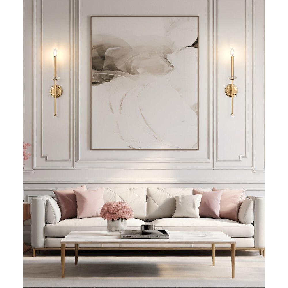 Z-Lite 1 Light Wall Sconce, Mordern Gold. Picture 5