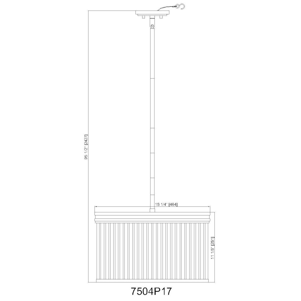 Z-Lite 5 Light Pendant. Picture 8