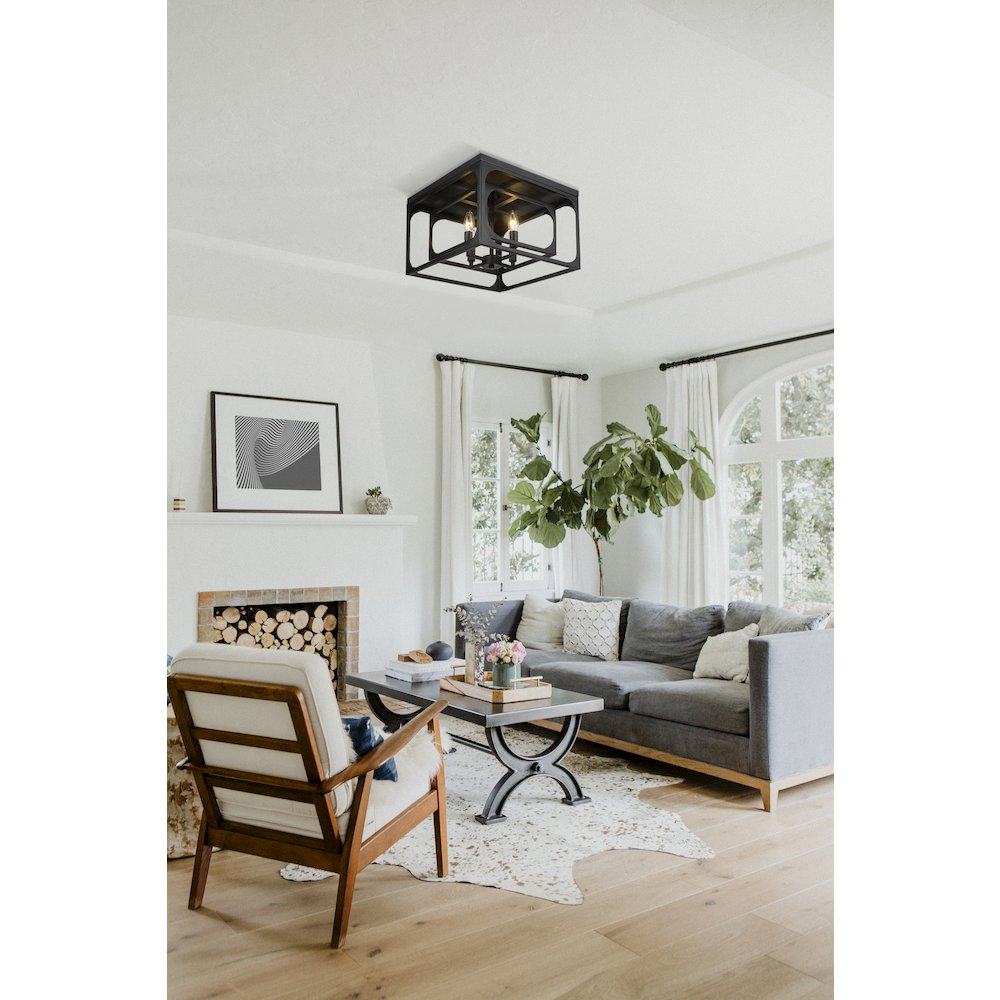 Z-Lite 4 Light Flush Mount. Picture 7