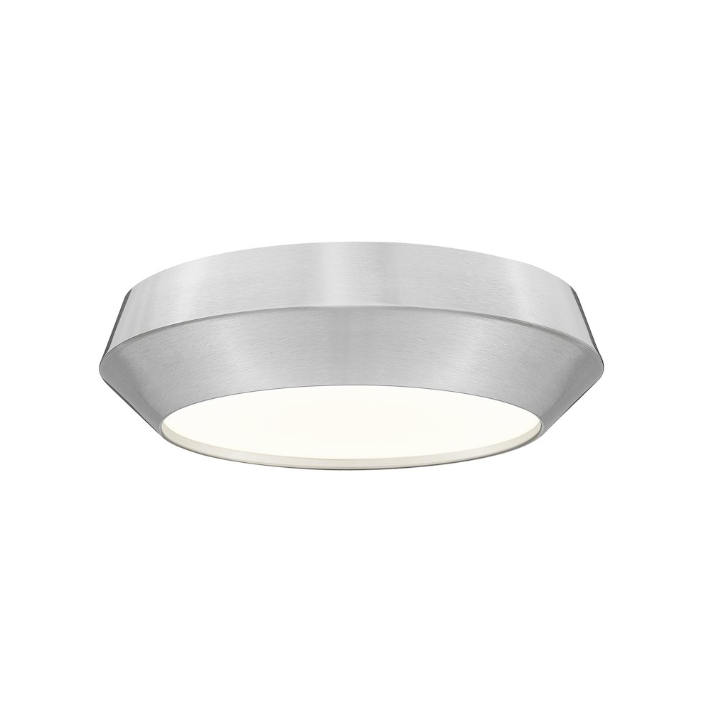 Z-Lite 1 Light Flush Mount, Brushed Nickel. Picture 1