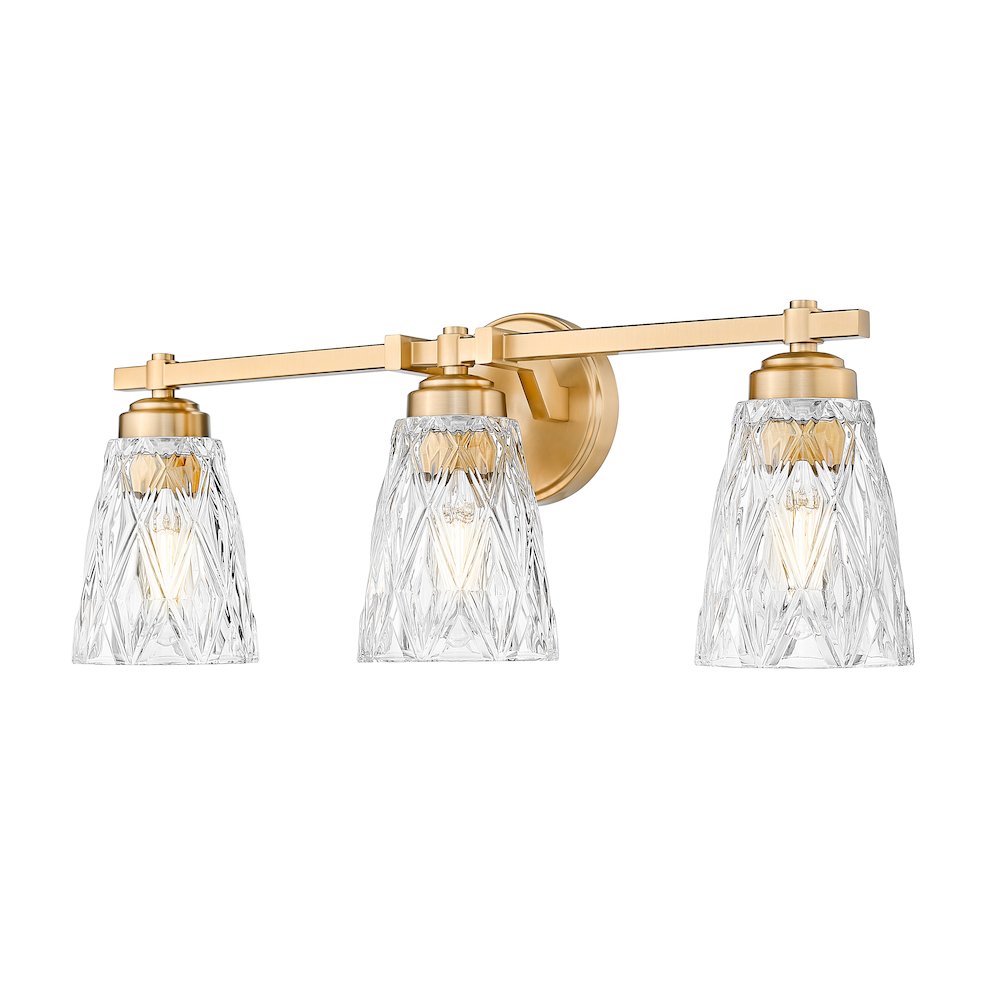 Z-Lite 3 Light Vanity, Modern Gold. Picture 1