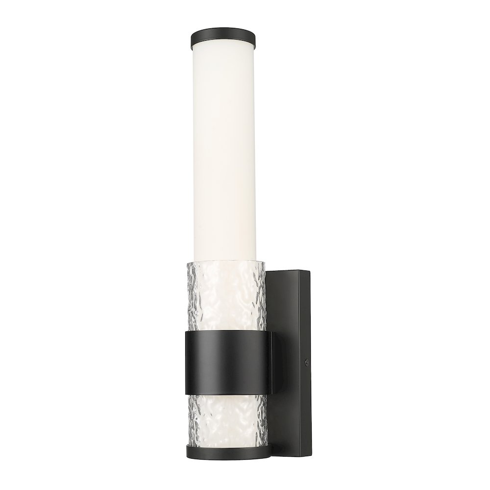 Z-Lite Egon 1 Light Wall Sconce in Matte Black color, Steel frame. Picture 1