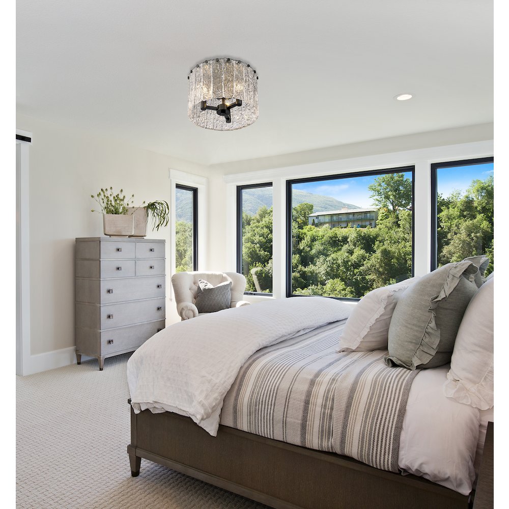 Z-Lite 3 Light Flush Mount. Picture 7