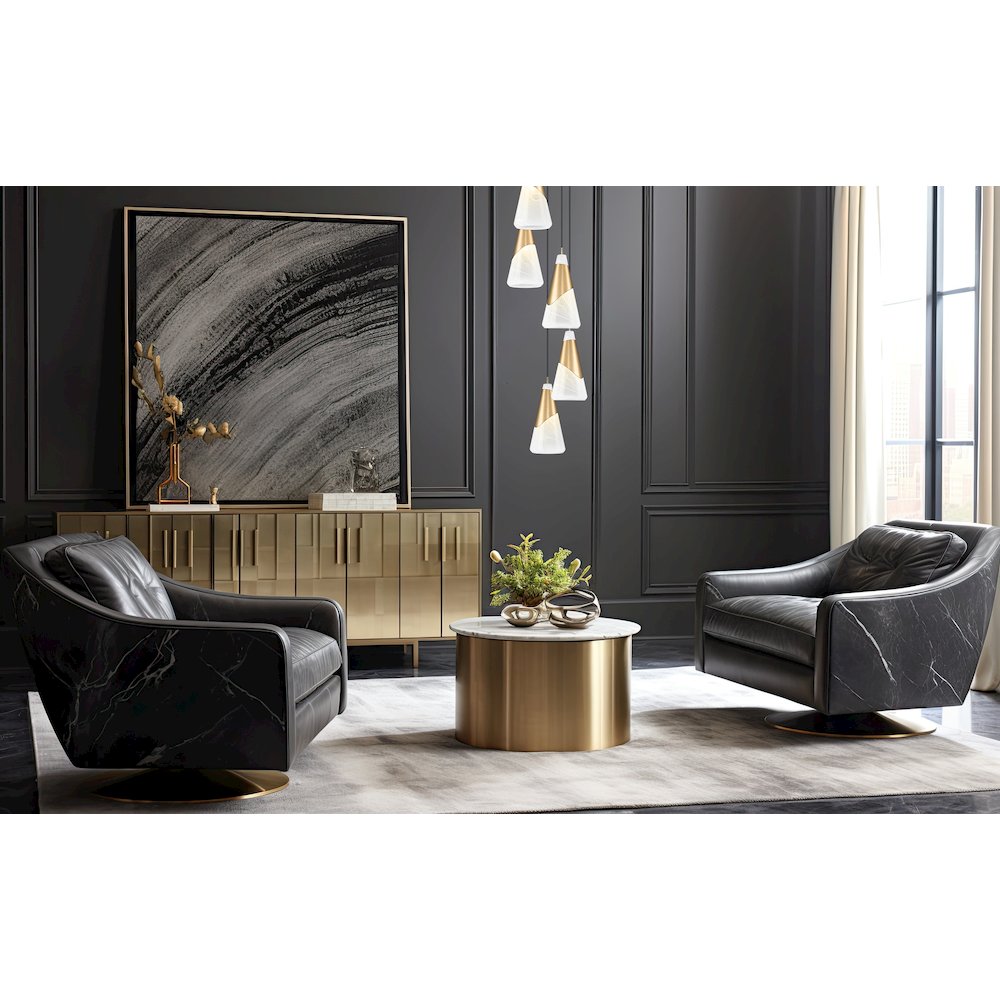 Z-Lite Aimie 5 Light Chandelier, Modern Gold. Picture 6