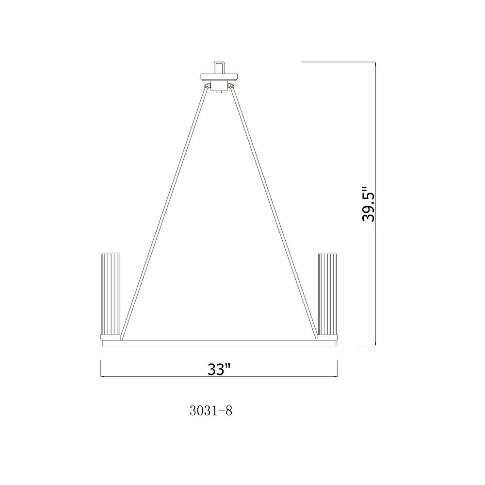 8 Light Chandelier. Picture 6