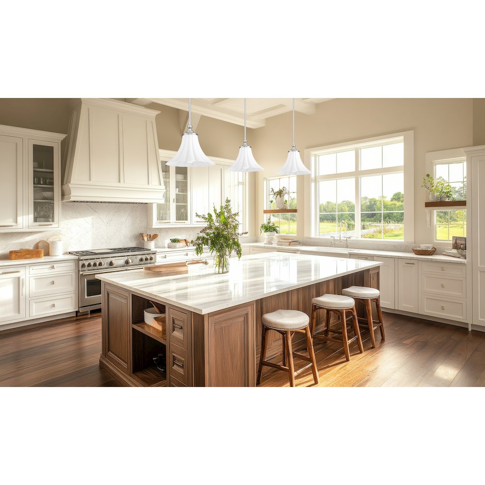 Z-Lite 1 Light Pendant, Brushed Nickel. Picture 5