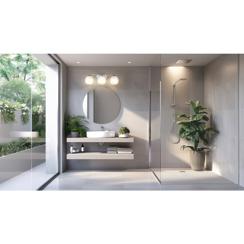 Z-Lite 3 Light Vanity, Brushed Nickel. Picture 5