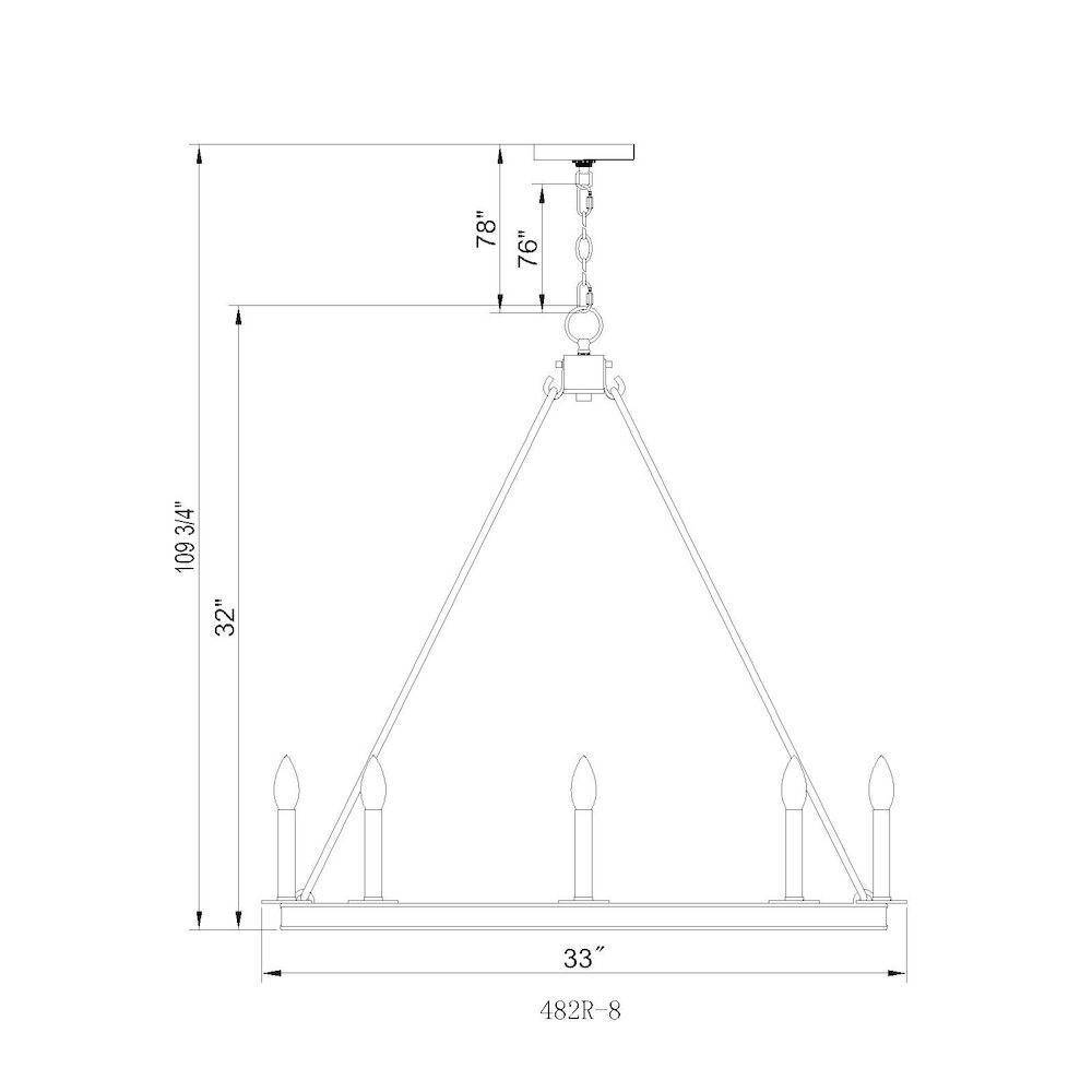 Z-Lite 8 Light Chandelier. Picture 8