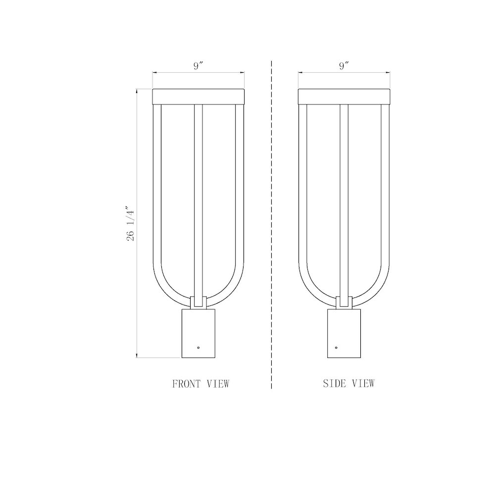 Z-Lite 1 Light Outdoor Post Mount Fixture. Picture 6