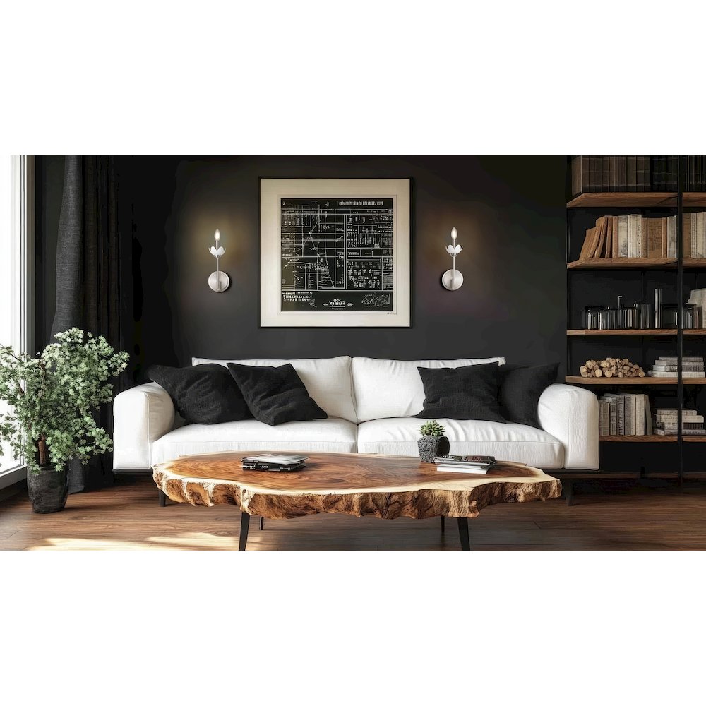 Z-Lite Allistair 1 Light Wall Sconce in Brushed Nickel color, Steel frame. Picture 6