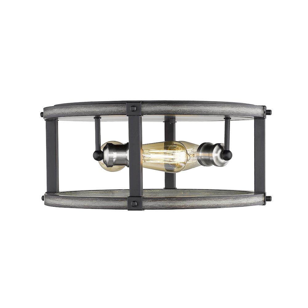 Z-Lite 3 Light Flush Mount. Picture 1