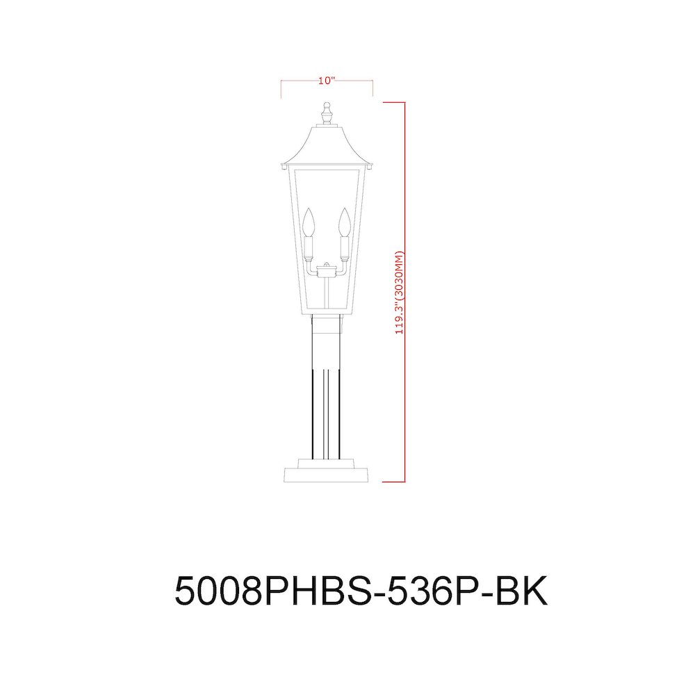 Z-Lite 3 Light Outdoor Post Mounted Fixture. Picture 8