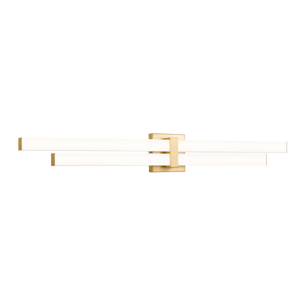 Z-Lite Zane 2 Light Vanity in Modern Gold Frame Finish. Picture 1