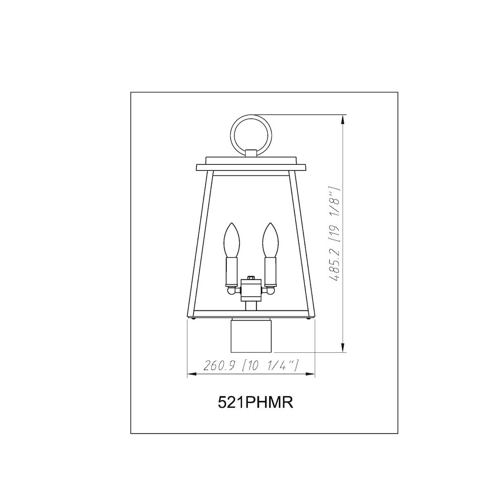 Z-Lite 2 Light Outdoor Post Mount Fixture. Picture 6