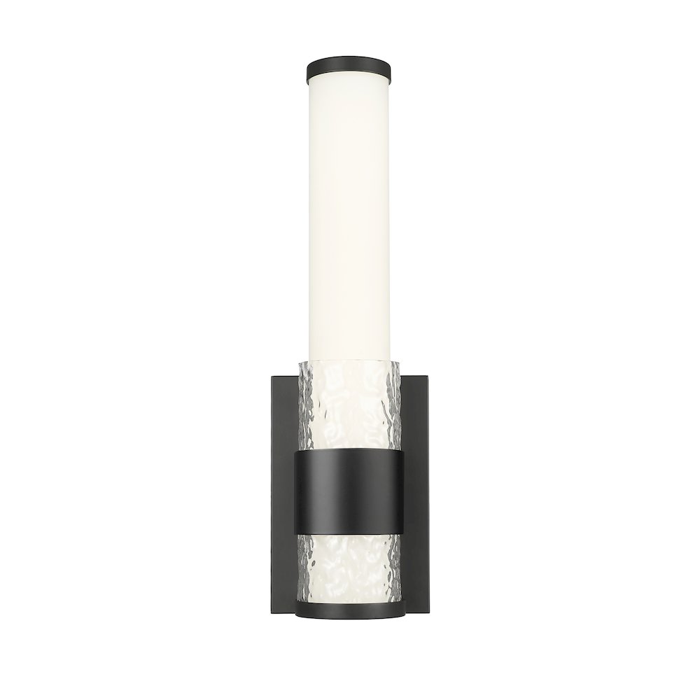 Z-Lite Egon 1 Light Wall Sconce in Matte Black color, Steel frame. Picture 3