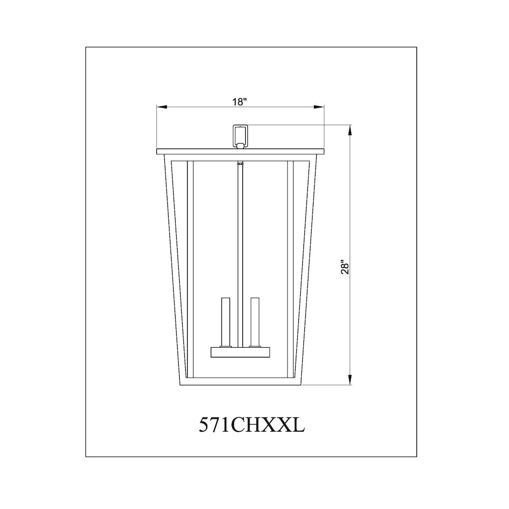 Z-Lite 4 Light Outdoor Chain Mount Ceiling Fixture. Picture 8