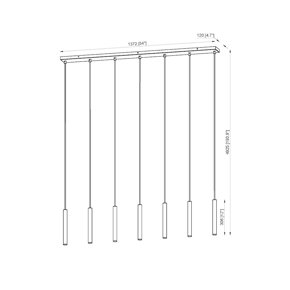 Z-Lite 7 Light Linear Chandelier. Picture 8