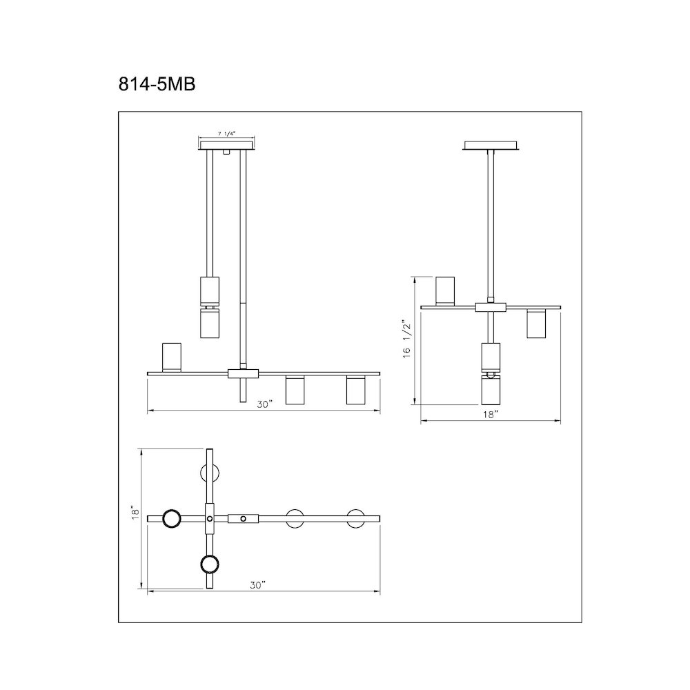 Z-Lite 5 Light Chandelier. Picture 8