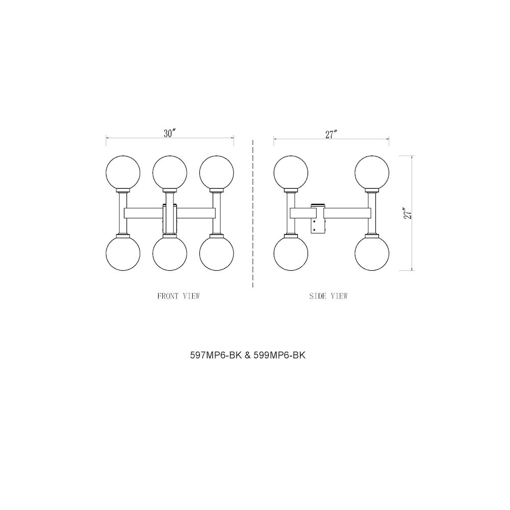 Z-Lite 6 Light Outdoor Post Mount Fixture. Picture 6