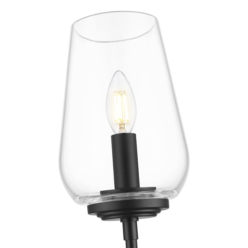 Z-Lite 1 Light Wall Sconce, Matte Black. Picture 4