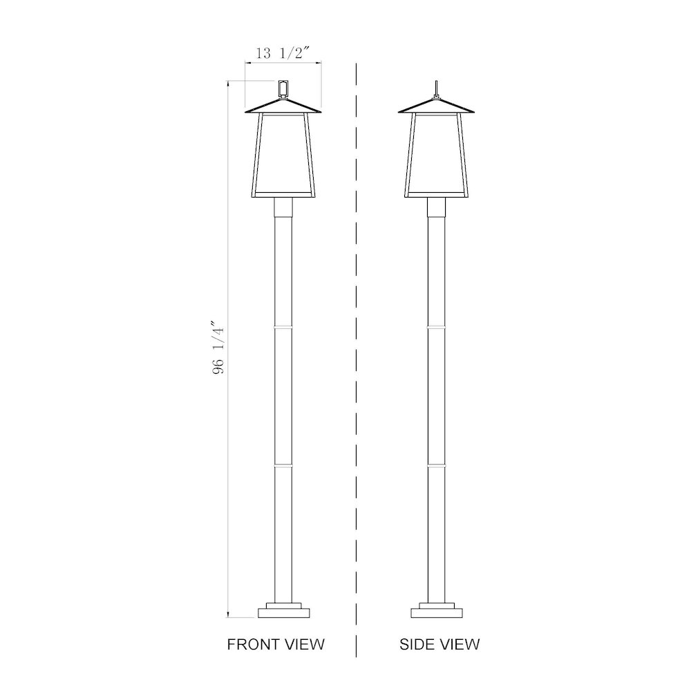 Z-Lite 4 Light Outdoor Post Mounted Fixture. Picture 8