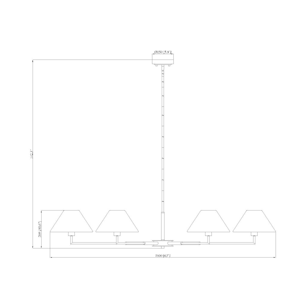 Z-Lite 6 Light Chandelier. Picture 8