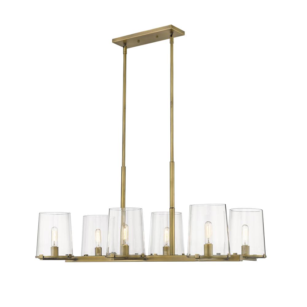 6 Light Linear Chandelier. Picture 3