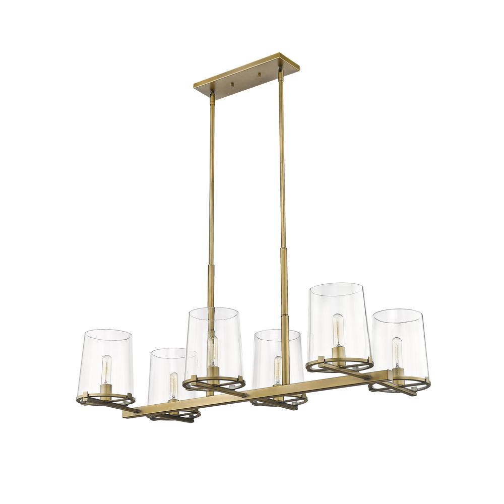 6 Light Linear Chandelier. Picture 5