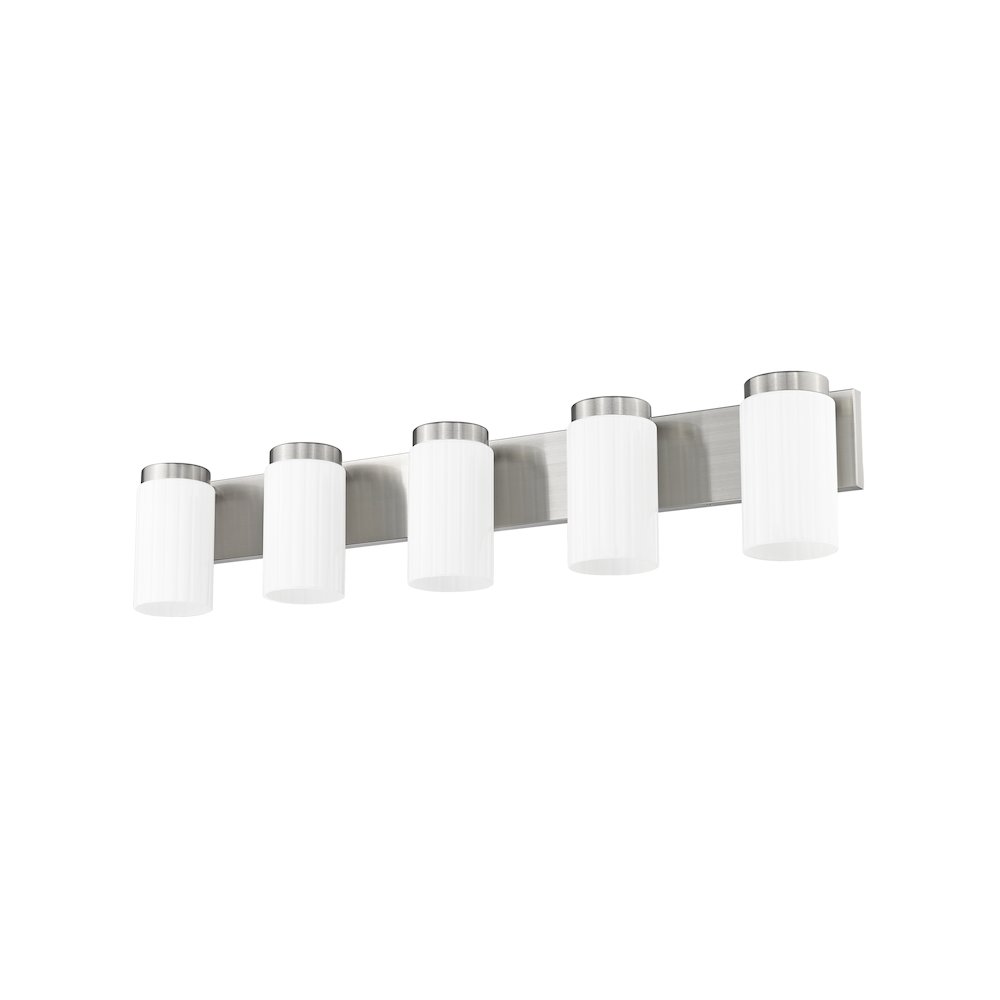 Z-Lite Burk 5 Light Vanity, Brushed Nickel. Picture 5