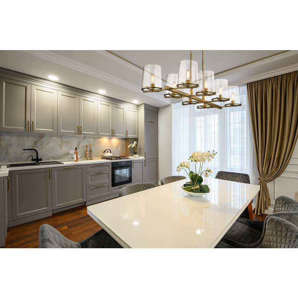 8 Light Linear Chandelier. Picture 8