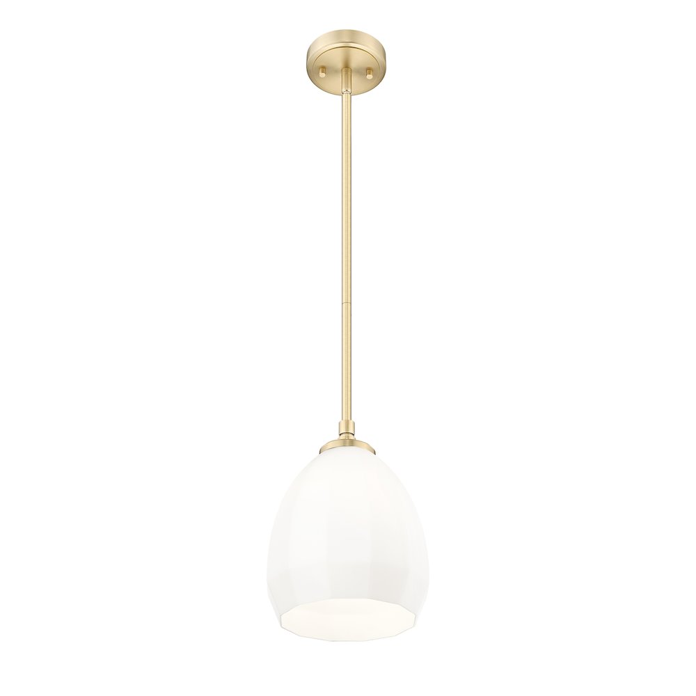 Z-Lite Oren 1 Light Pendant in Modern Gold color, Steel frame. Picture 2