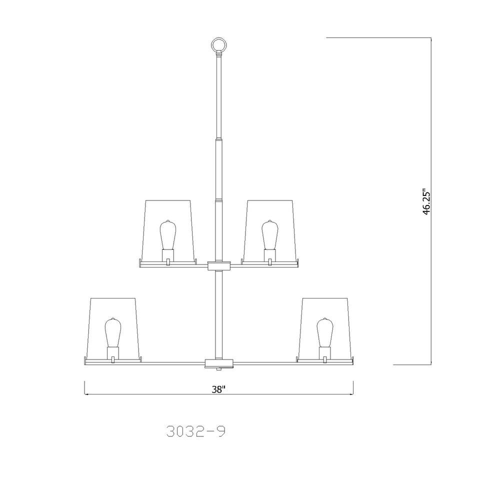 9 Light Chandelier. Picture 6