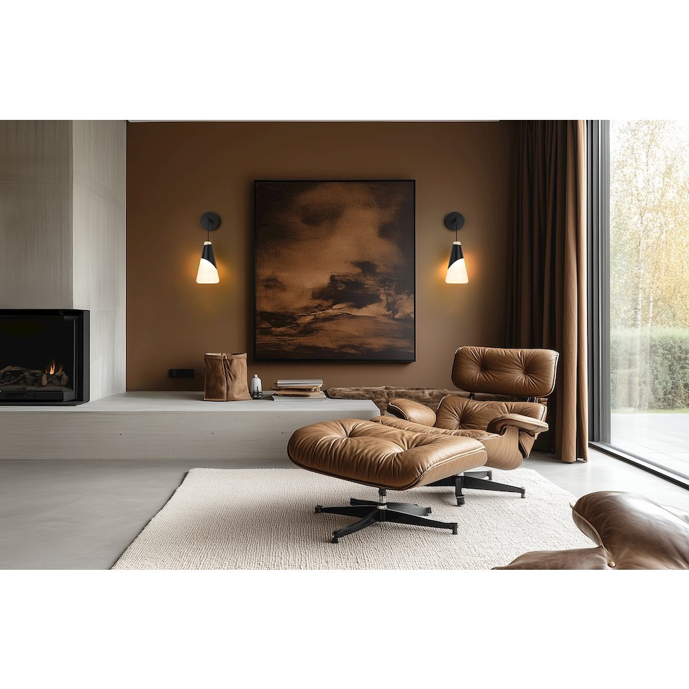 Z-Lite Aimie 1 Light Wall Sconce, Matte Black. Picture 7