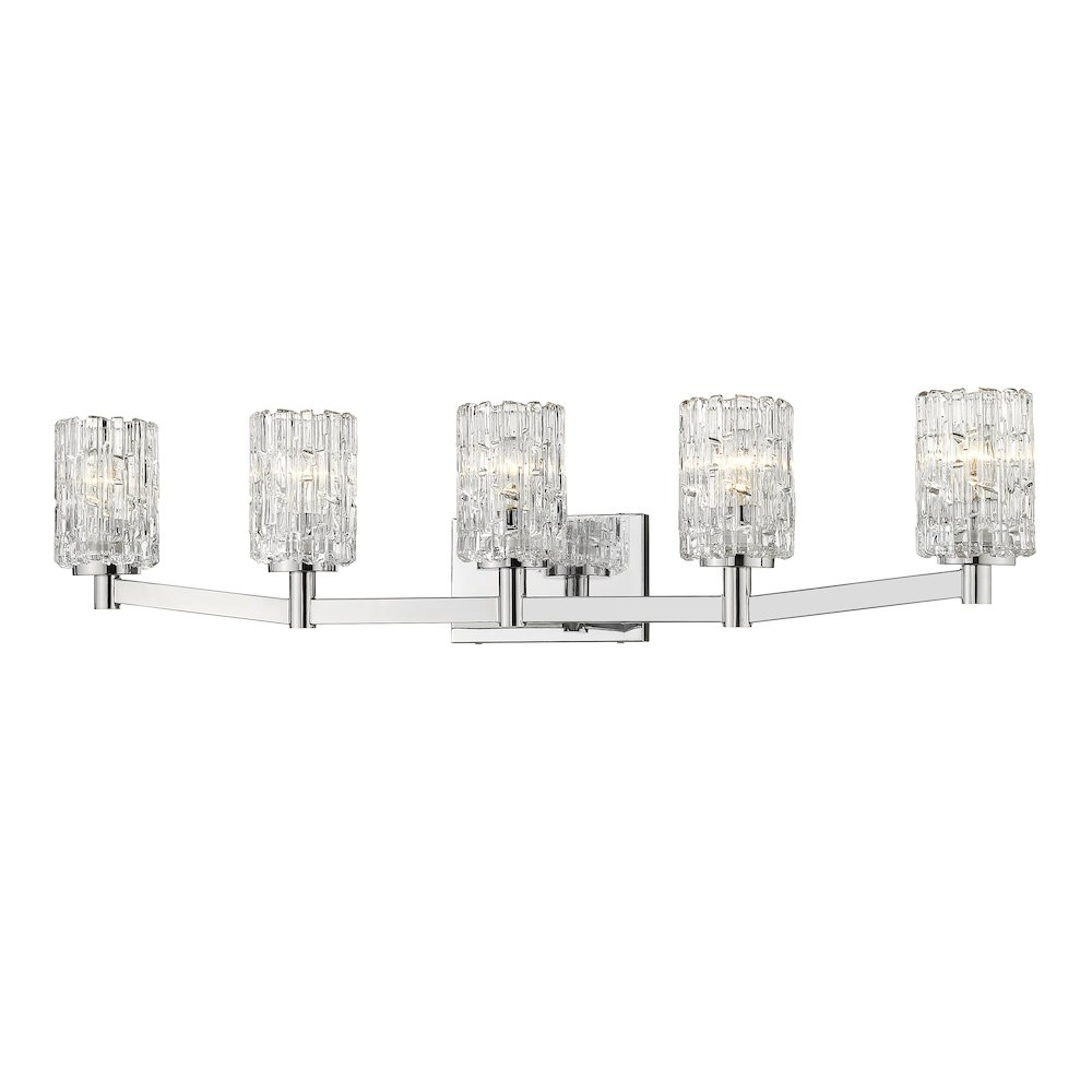 Z-Lite Aubrey 5 Light Vanity in Chrome Frame Finish. Picture 1