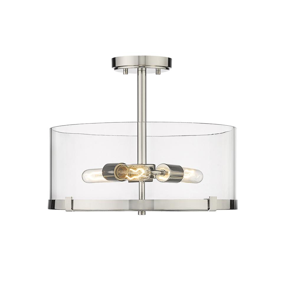 3 Light Semi Flush Mount. Picture 2