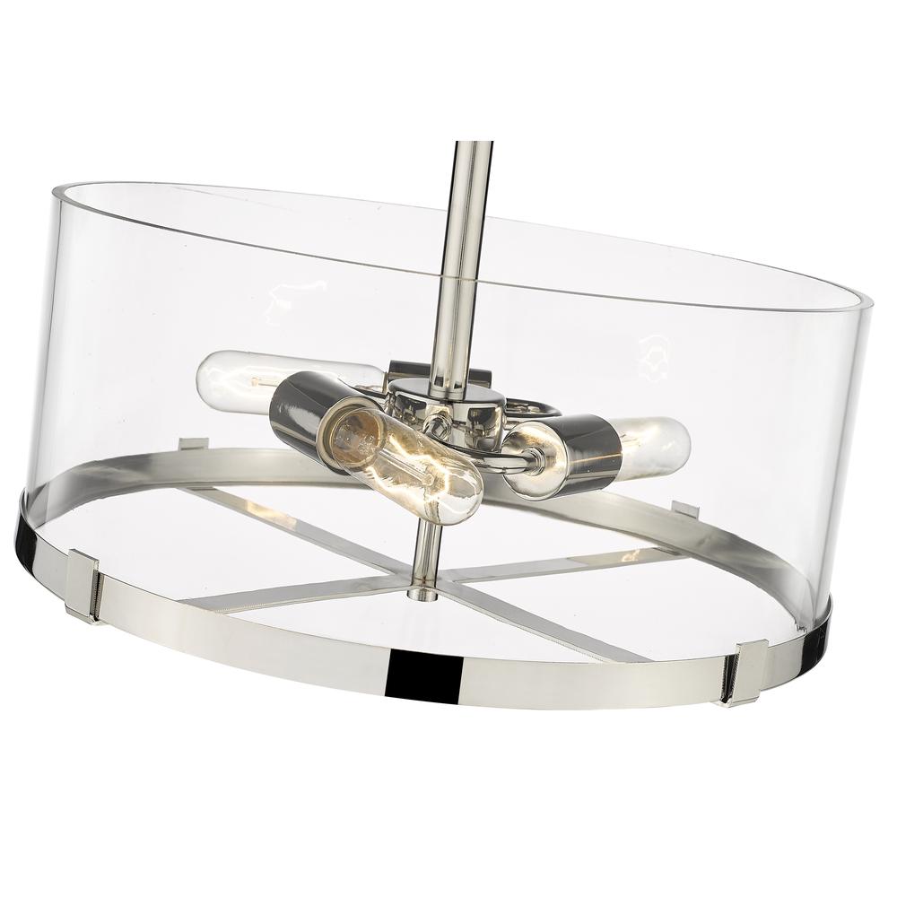 3 Light Semi Flush Mount. Picture 4
