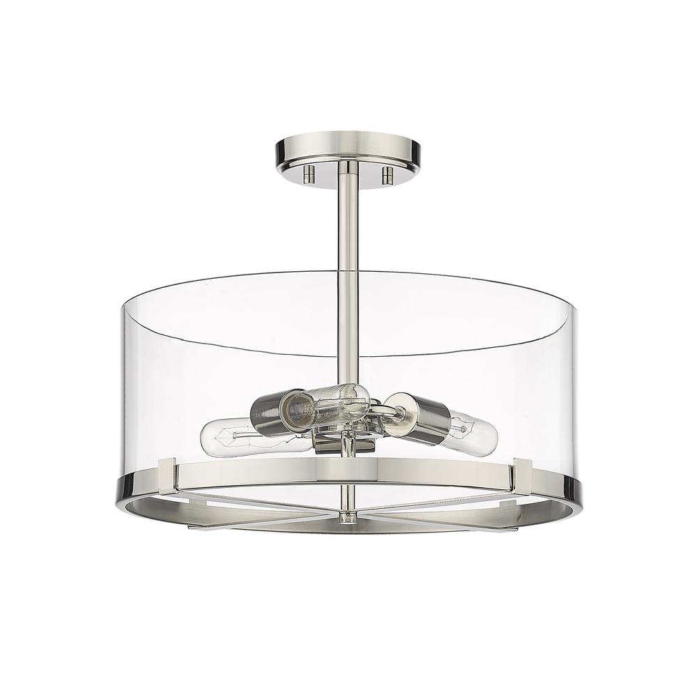3 Light Semi Flush Mount. Picture 5