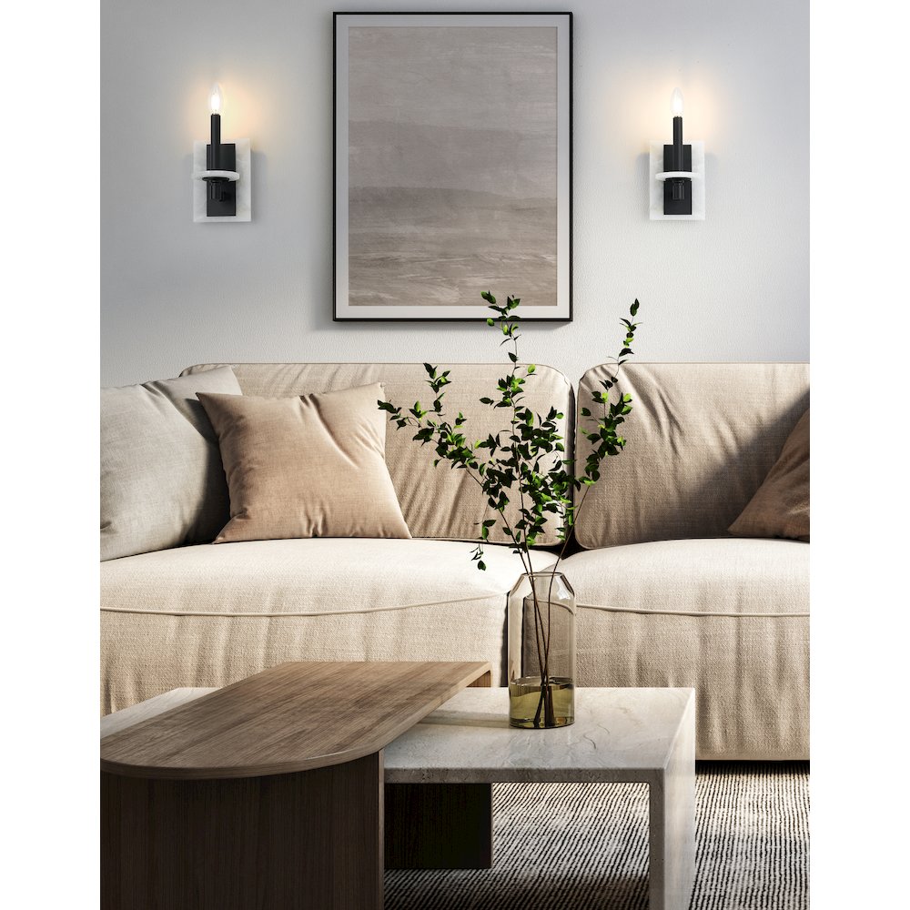 Z-Lite Kaden 1 Light Wall Sconce in Matte Black color, Steel frame. Picture 7