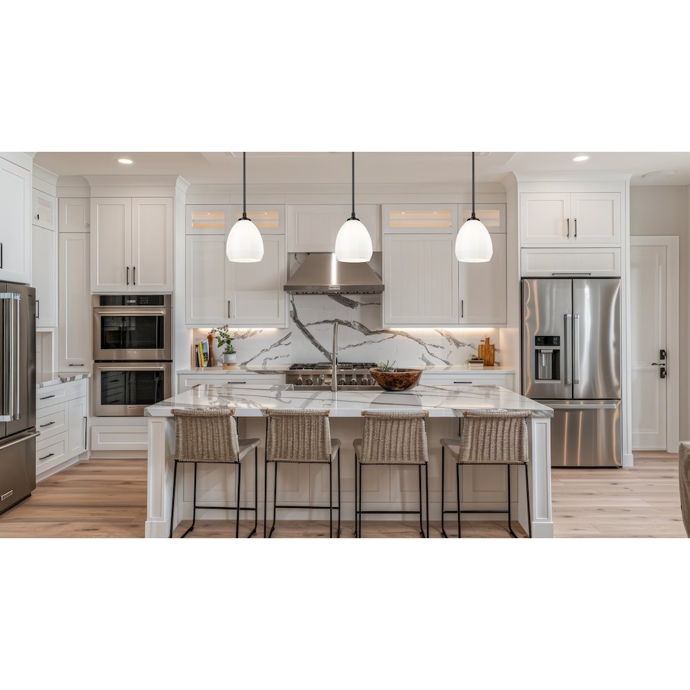 Z-Lite Oren 1 Light Pendant in Matte Black color, Steel frame. Picture 7