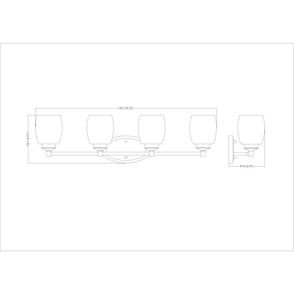 Z-Lite 4 Light Vanity. Picture 8