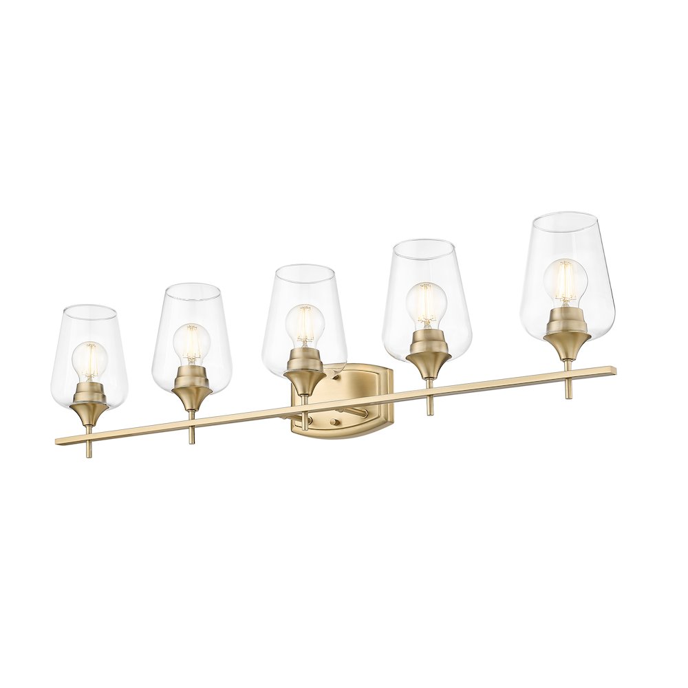 Z-Lite 5 Light Vanity, Burnished Brass. Picture 3