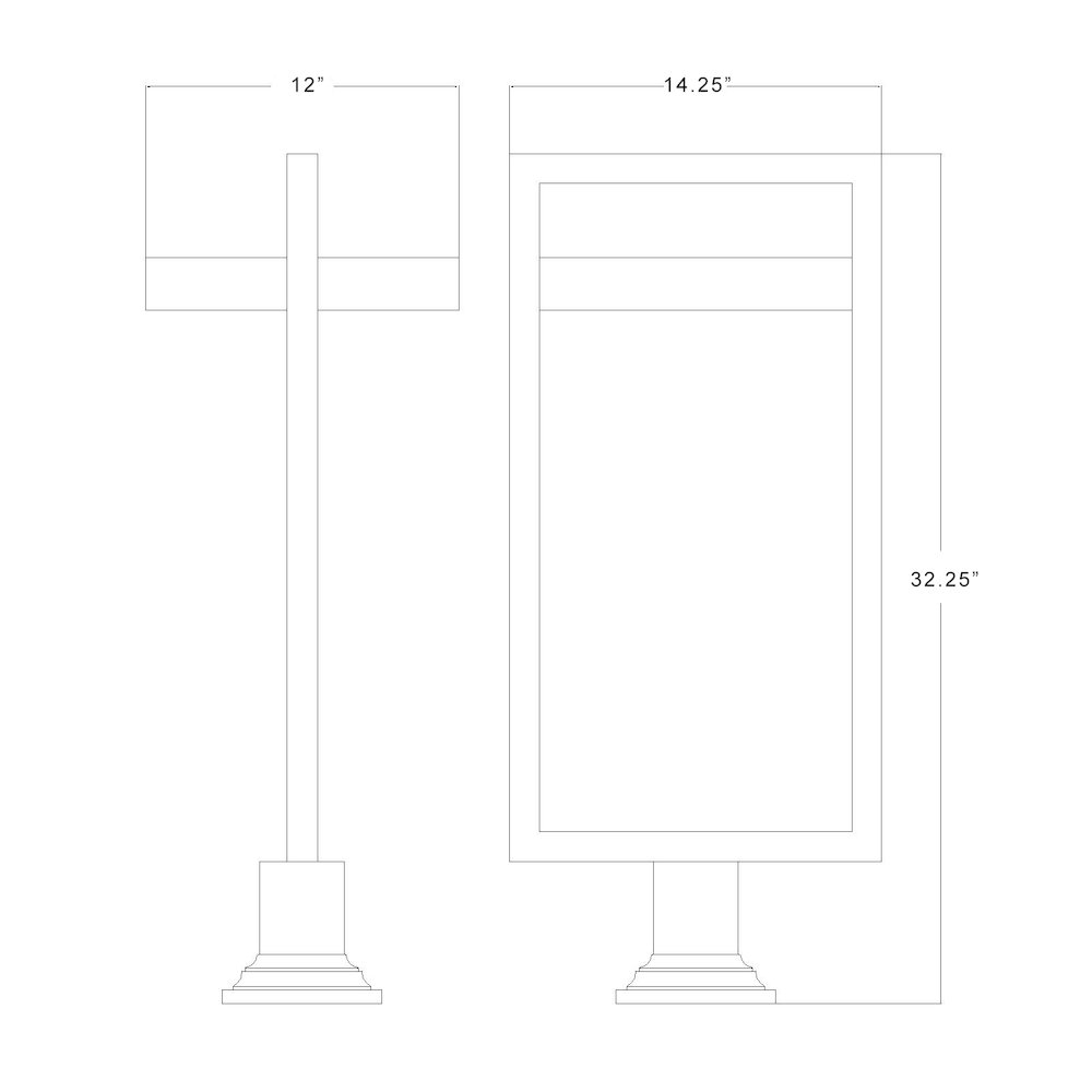 Z-Lite 1 Light Outdoor Pier Mounted Fixture. Picture 1