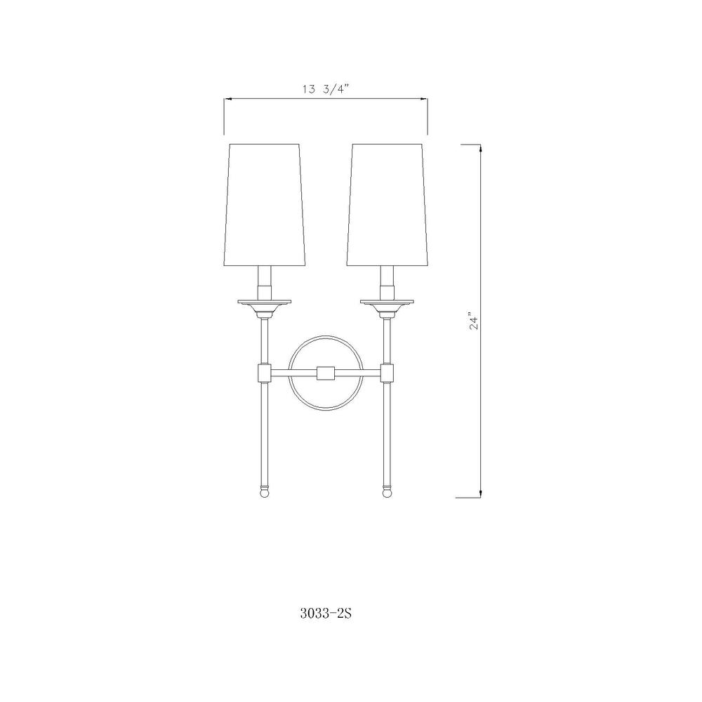 2 Light Wall Sconce. Picture 6