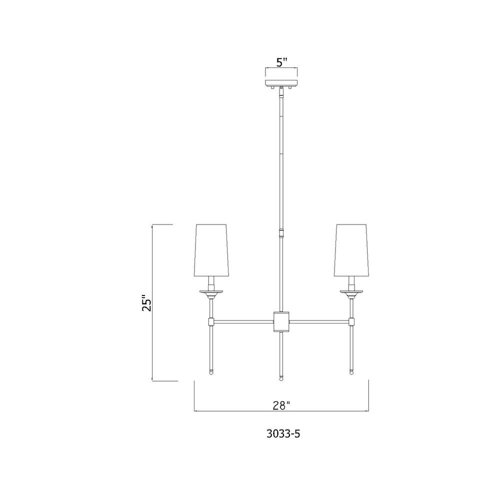 5 Light Chandelier. Picture 6