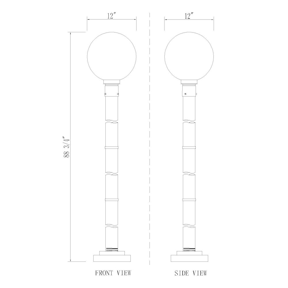 Z-Lite 1 Light Outdoor Post Mounted Fixture. Picture 8