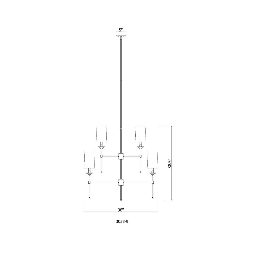 9 Light Chandelier. Picture 6