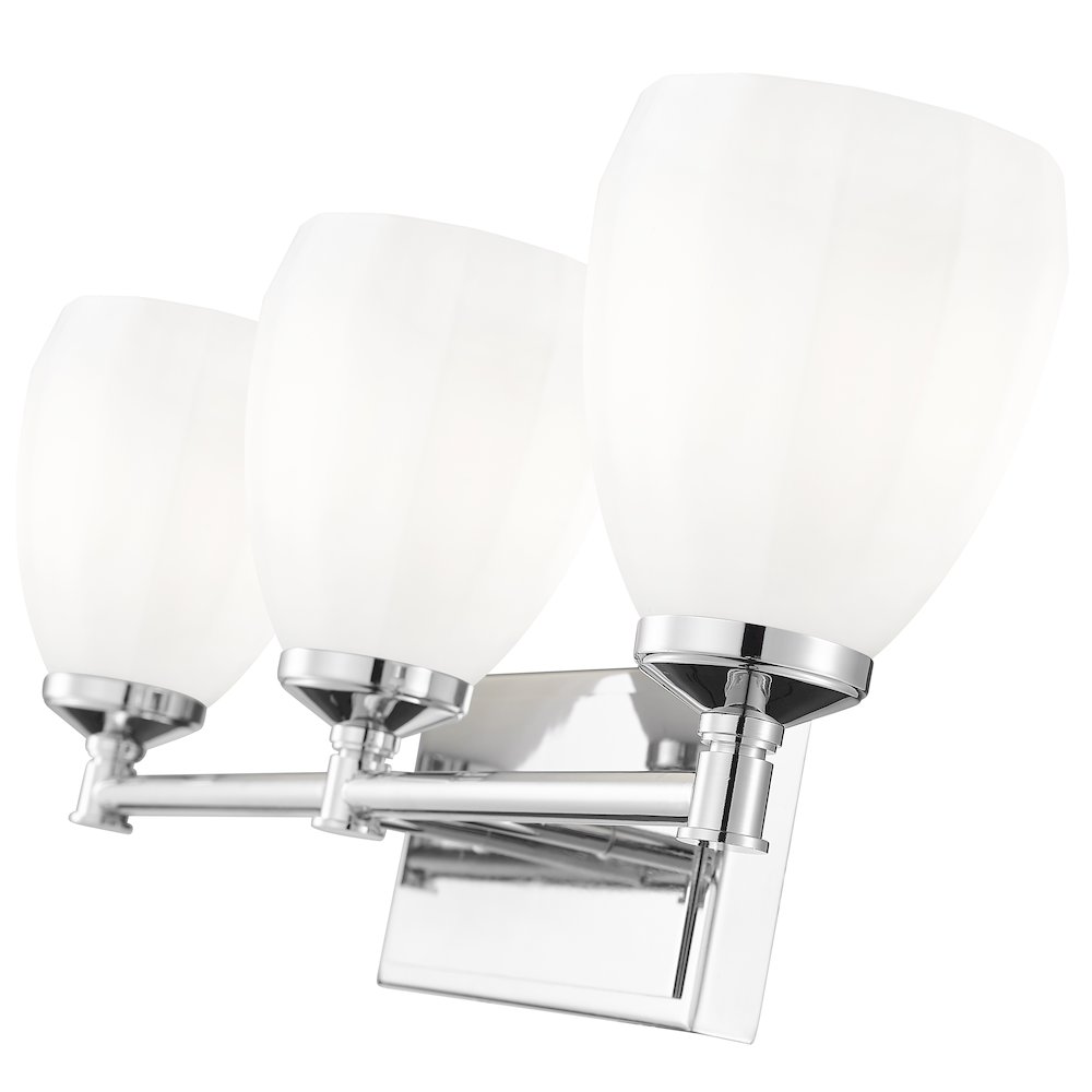 Z-Lite Oren 3 Light Vanity in Chrome  color, Steel frame. Picture 4