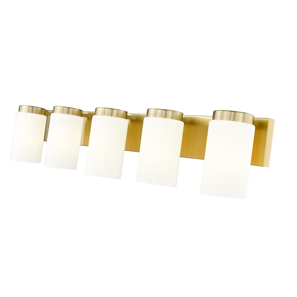 Z-Lite Burk 5 Light Vanity, Luxe Gold. Picture 4