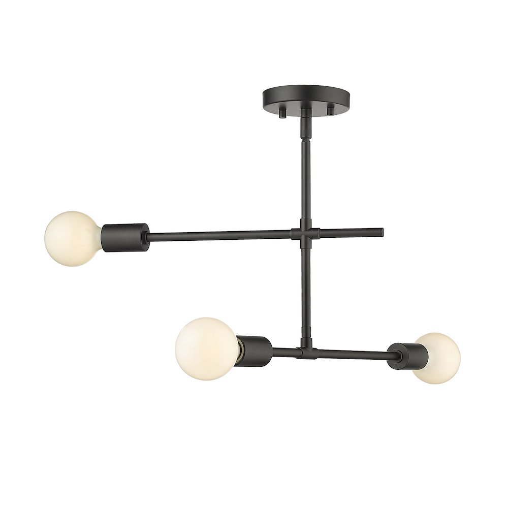Z-Lite 3 Light Semi Flush Mount. Picture 3