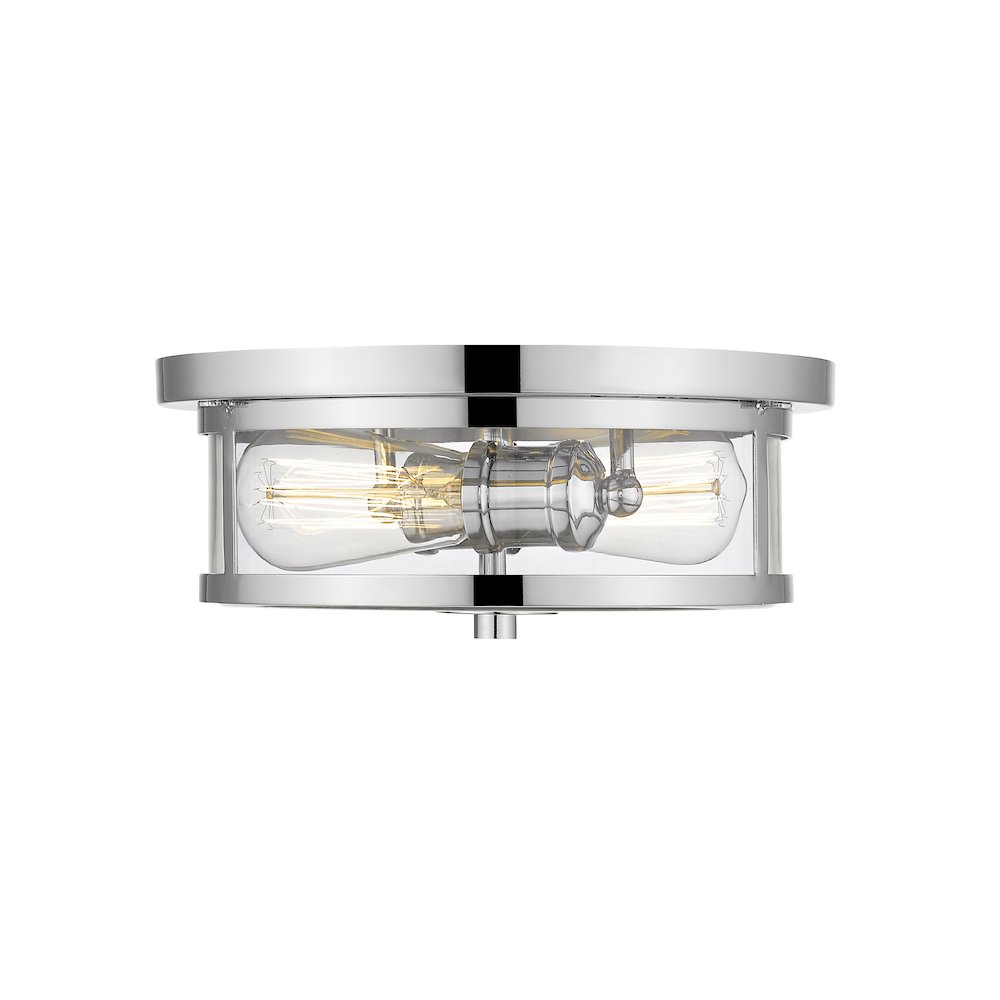Z-Lite 2 Light Flush Mount. Picture 1